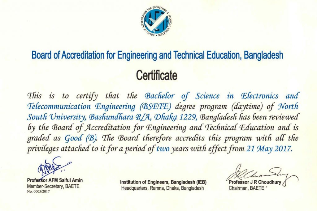 Accreditation - Department Of Electrical And Computer Engineering