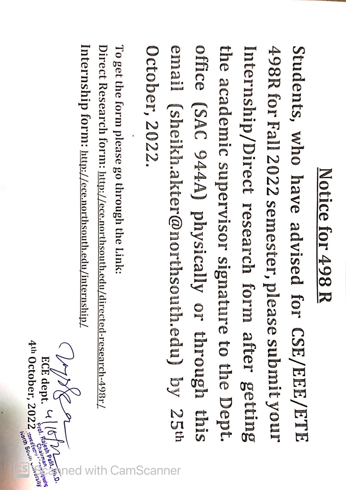 498R Notice Fall 2022 Department Of Electrical And Computer Engineering