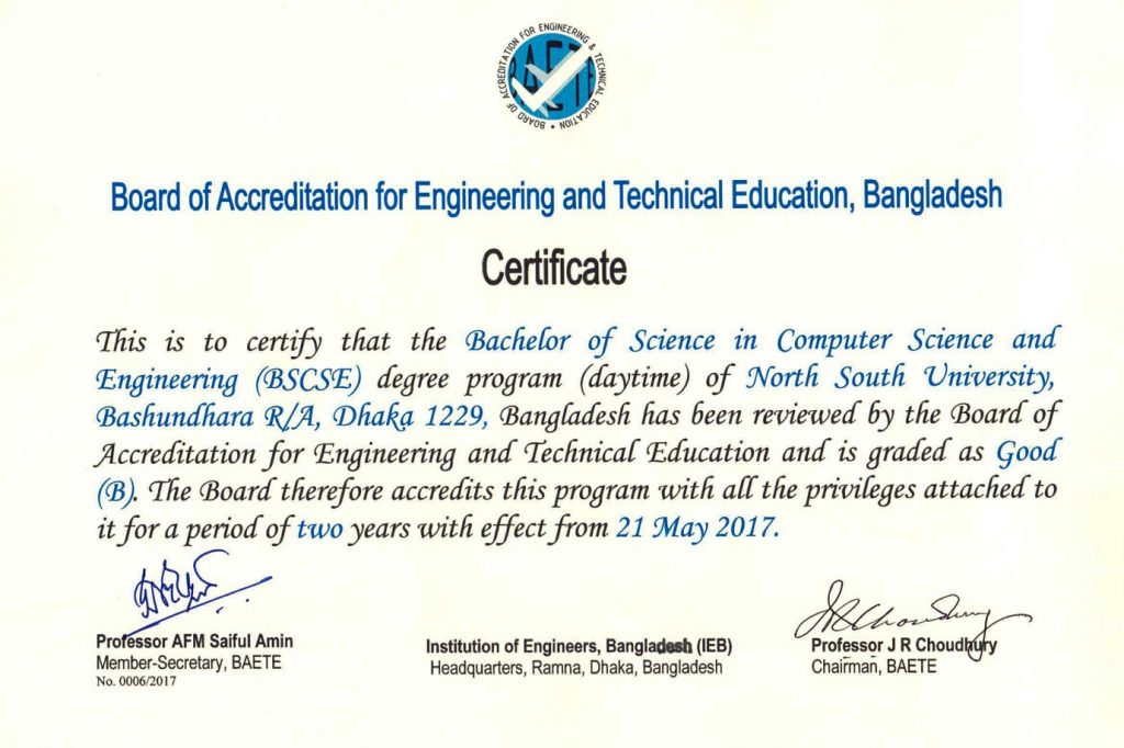 Accreditation - Department of Electrical and Computer Engineering